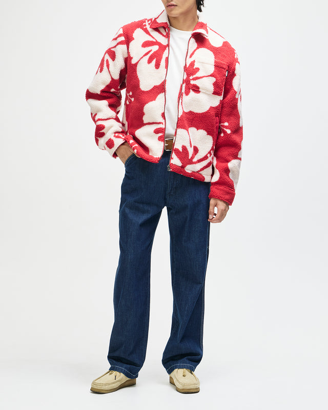 Oahu Sherpa Jacket - Cherry Red