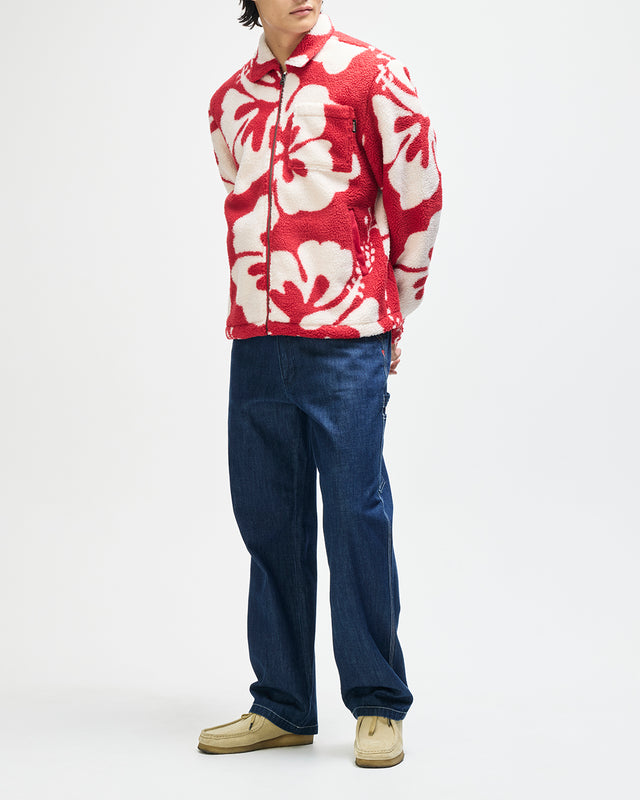Oahu Sherpa Jacket - Cherry Red