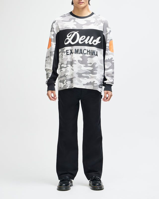 Ombre Moto Jersey - Grey Camo