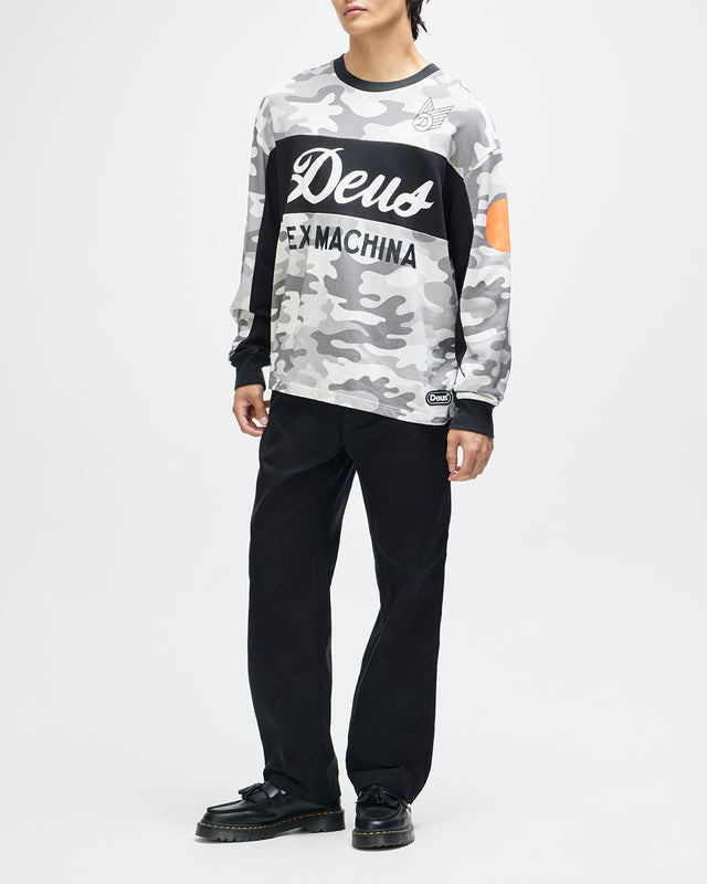 Ombre Moto Jersey - Grey Camo