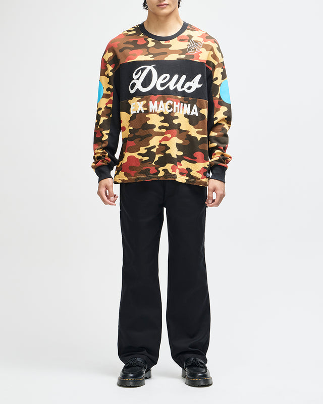 Ombre Moto Jersey - Rust Camo