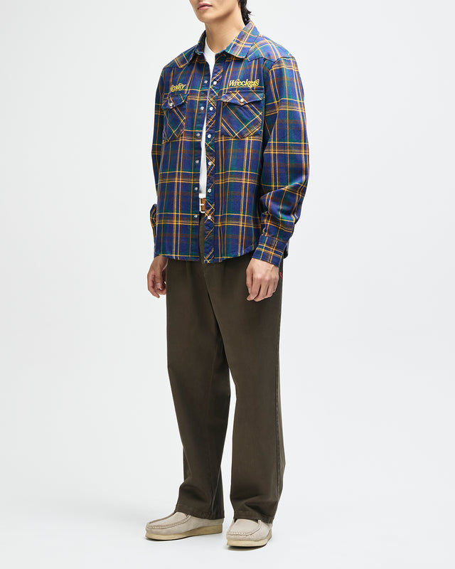 Reality Wreckers Check Shirt - Mechanic Blue Check