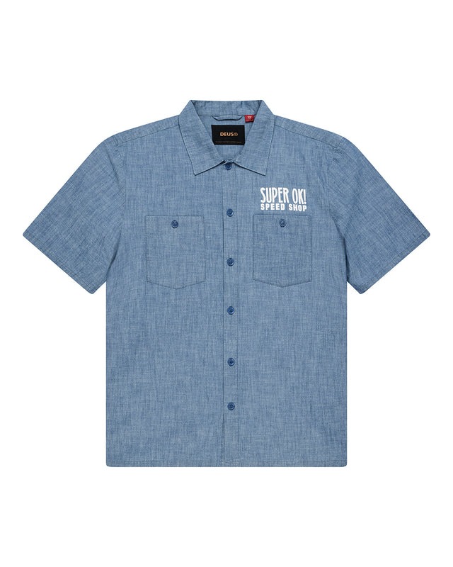 Chessboxin Shirt - Mid Indigo
