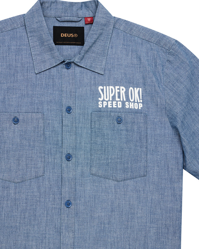 Chessboxin Shirt - Mid Indigo