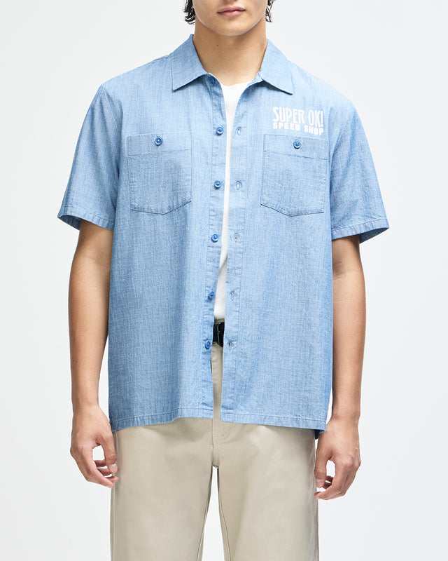 Chessboxin Shirt - Mid Indigo