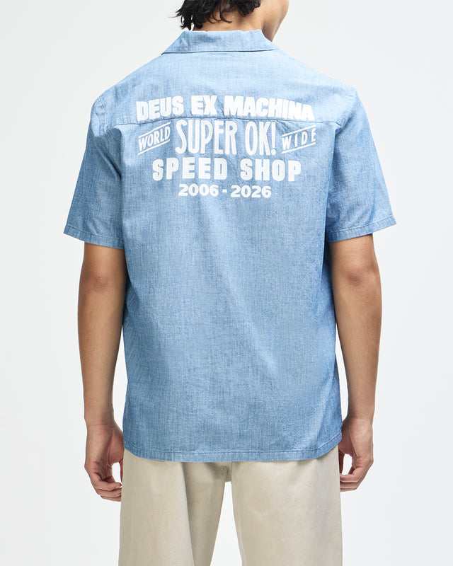 Chessboxin Shirt - Mid Indigo