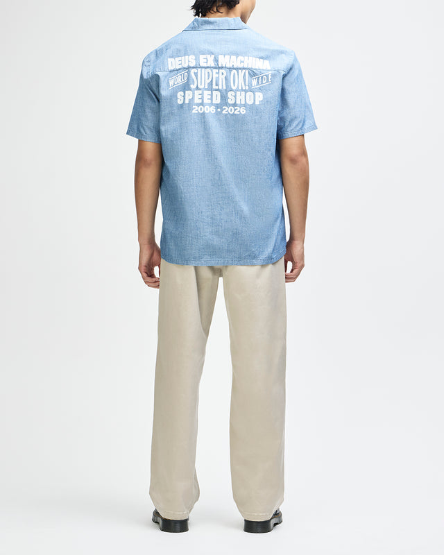 Chessboxin Shirt - Mid Indigo