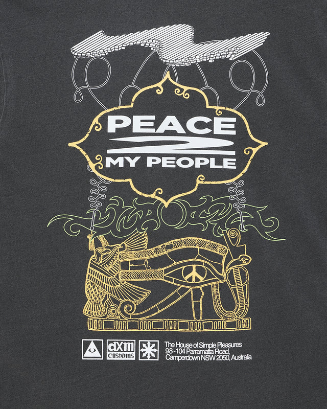 Easy Peacey Tee - Anthracite Grey