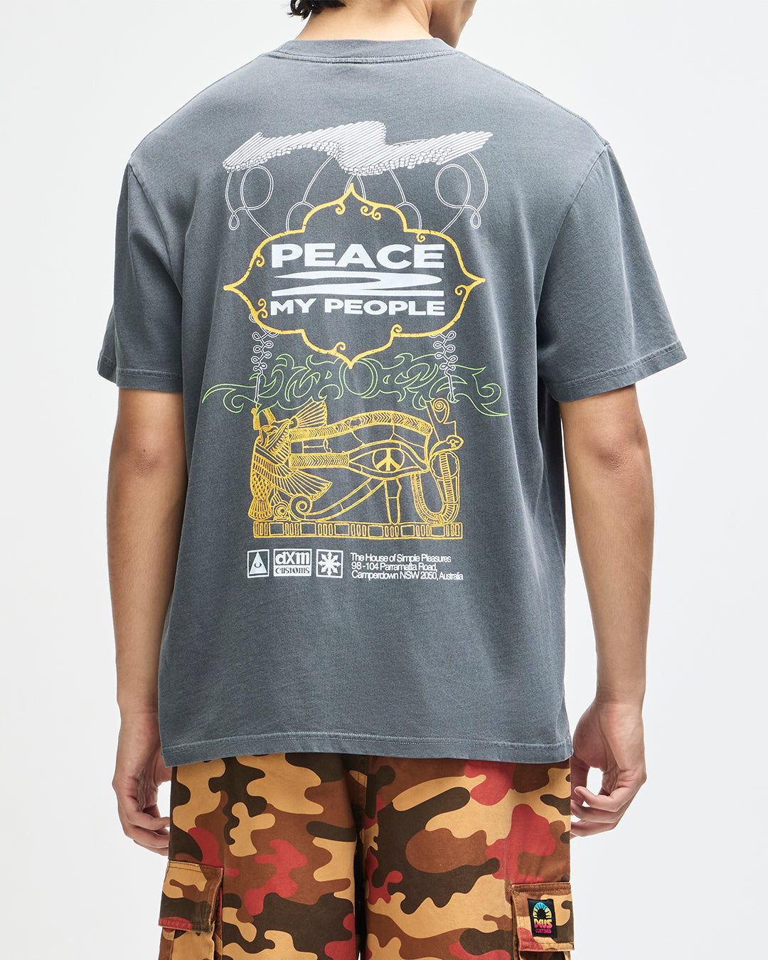 T-Shirts | Deus Ex Machina | Easy Peacey Tee - Anthracite Grey