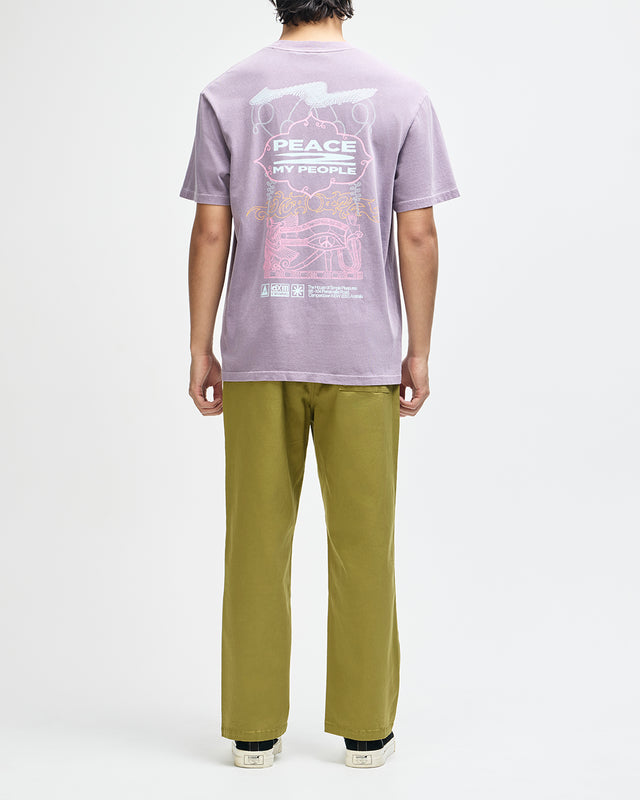 Easy Peacey Tee - Grape Purple