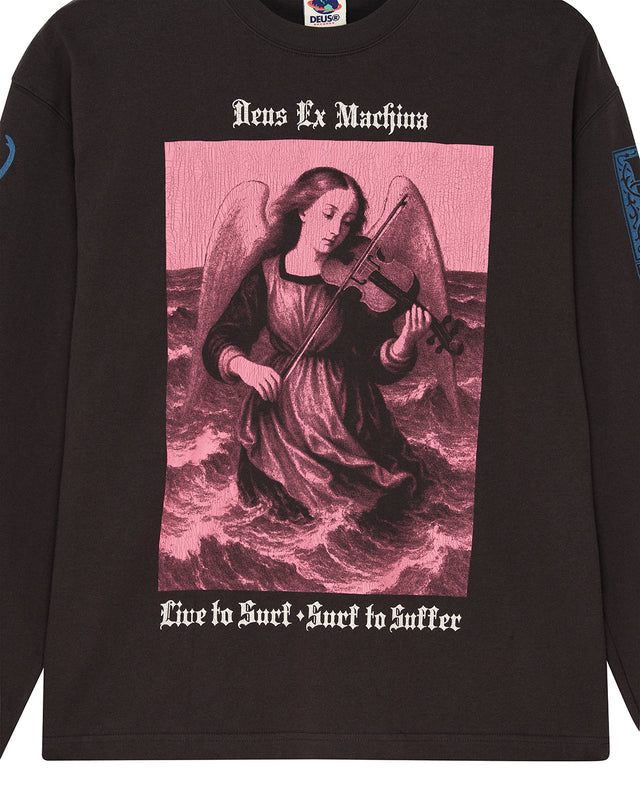Swell Maps Os Ls Tee - Anthracite Grey