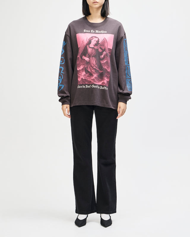 Swell Maps Os Ls Tee - Anthracite Grey