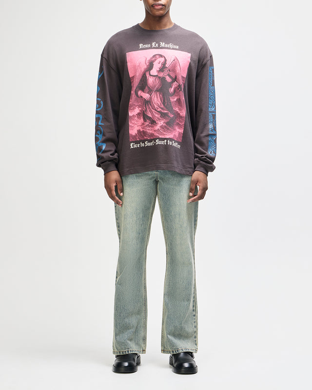 Swell Maps Os Ls Tee - Anthracite Grey