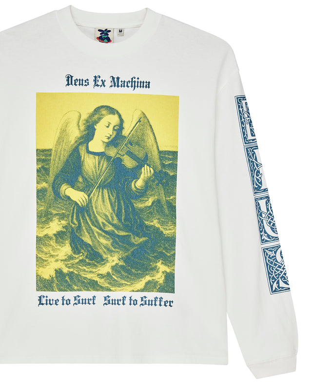 Swell Maps Os Ls Tee - Vintage White
