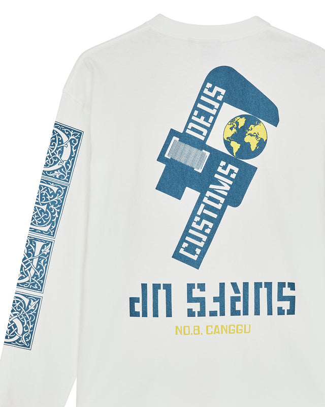Swell Maps Os Ls Tee - Vintage White