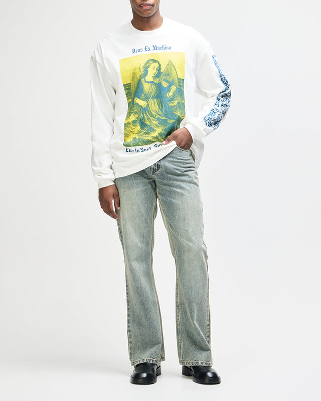 Swell Maps Os Ls Tee - Vintage White