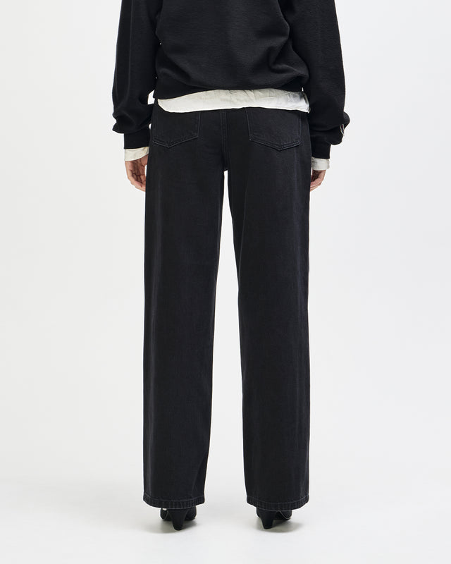 Drift Line Wide Jean - Washed Black