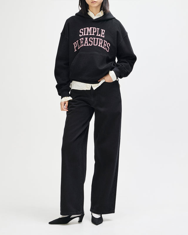 Drift Line Wide Jean - Washed Black