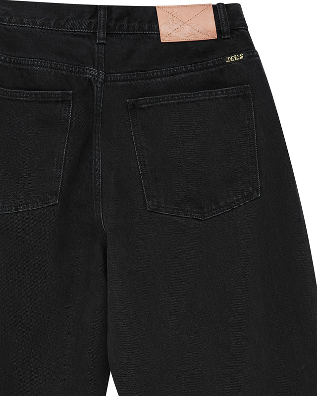 Drift Line Wide Jean - Washed Black