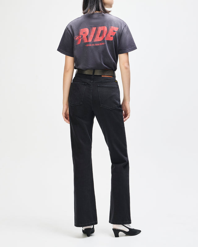 Curve Line Bootcut Jean - Washed Black