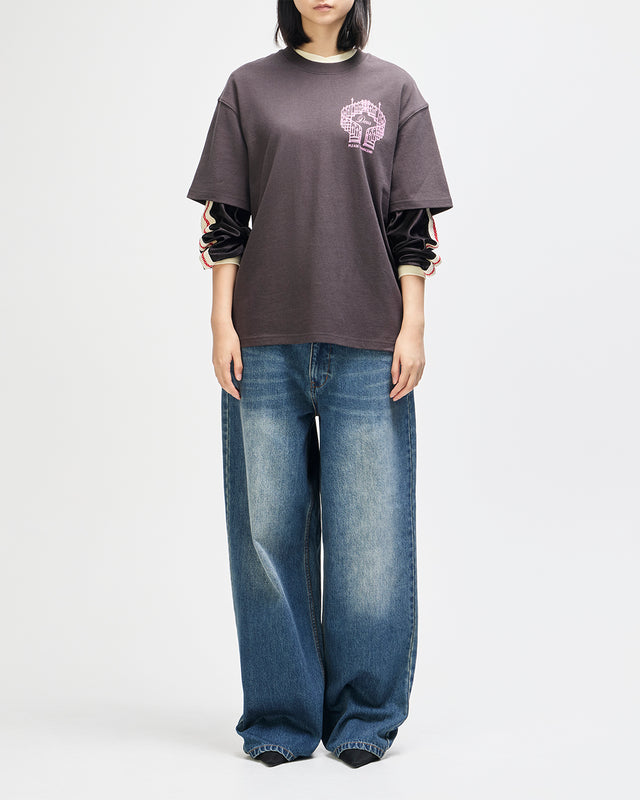 Upstairs Os Tee - Anthracite Grey