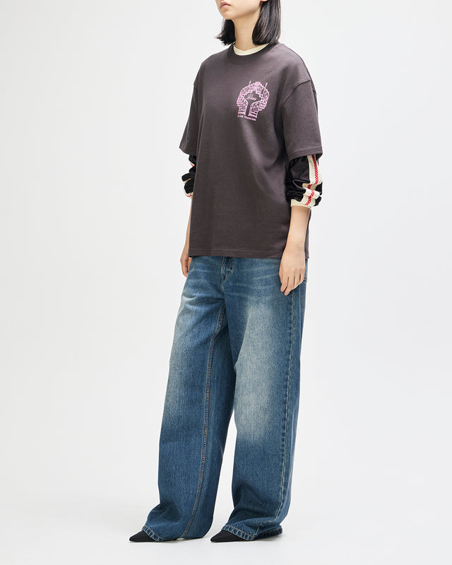 Upstairs Os Tee - Anthracite Grey