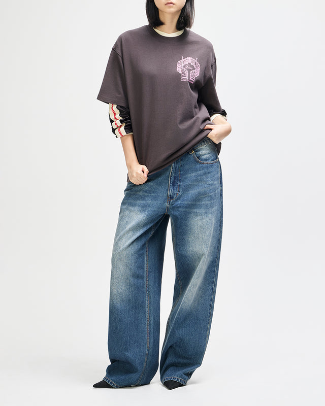 Upstairs Os Tee - Anthracite Grey