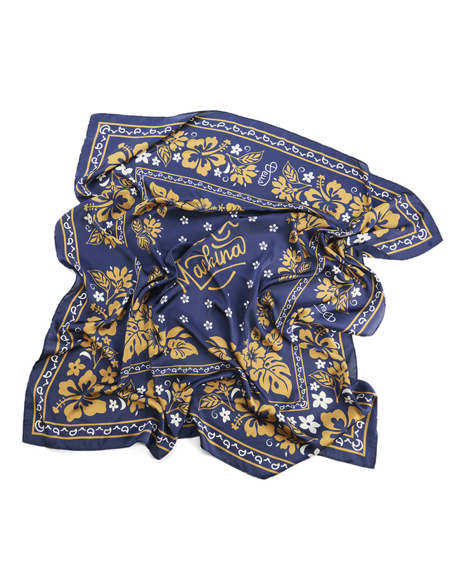 Oahu Large Scarf - Navy-Sandglow