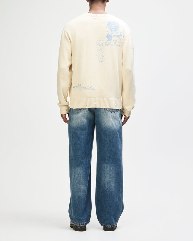 Everywhere Knit - Cream-Chambray