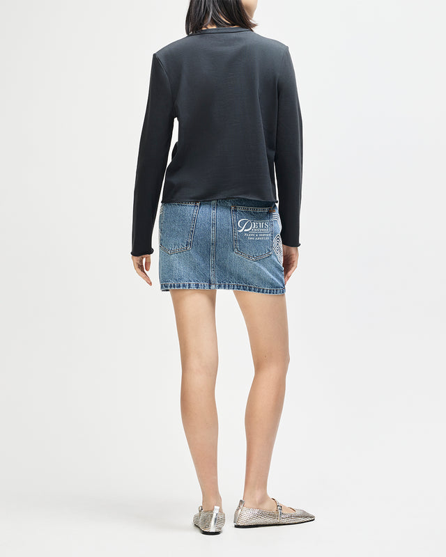 Bonham Embro Skirt - Indigo