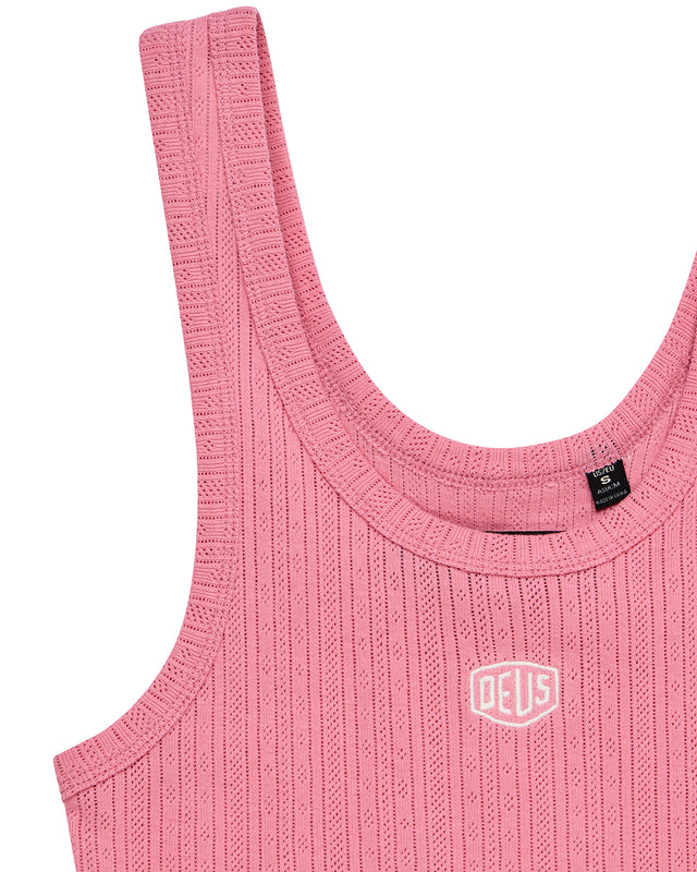 June Pointelle Shield Tank - Prism Pink