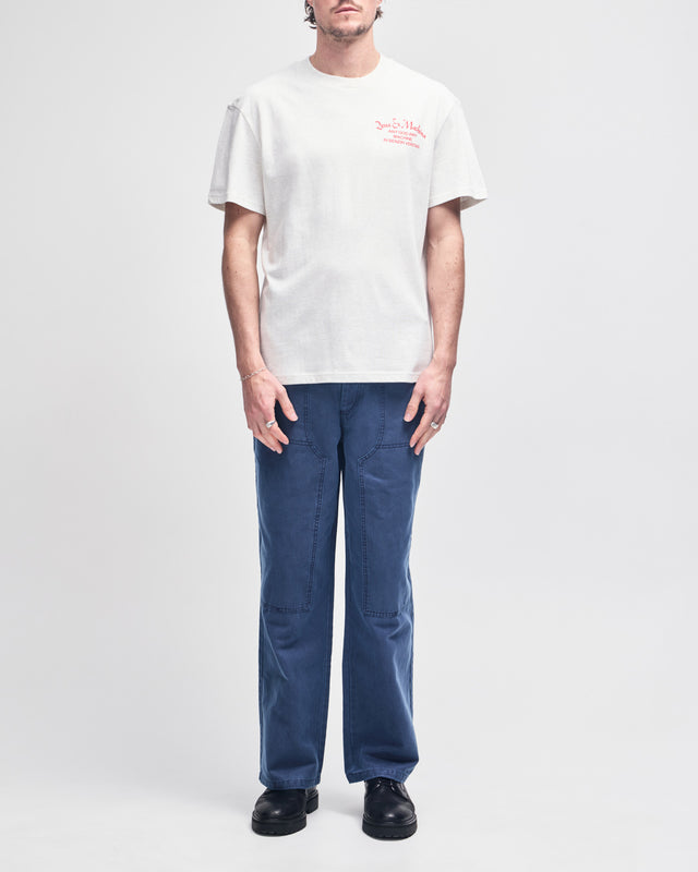 Hot Lips Tee - Light Grey Marle
