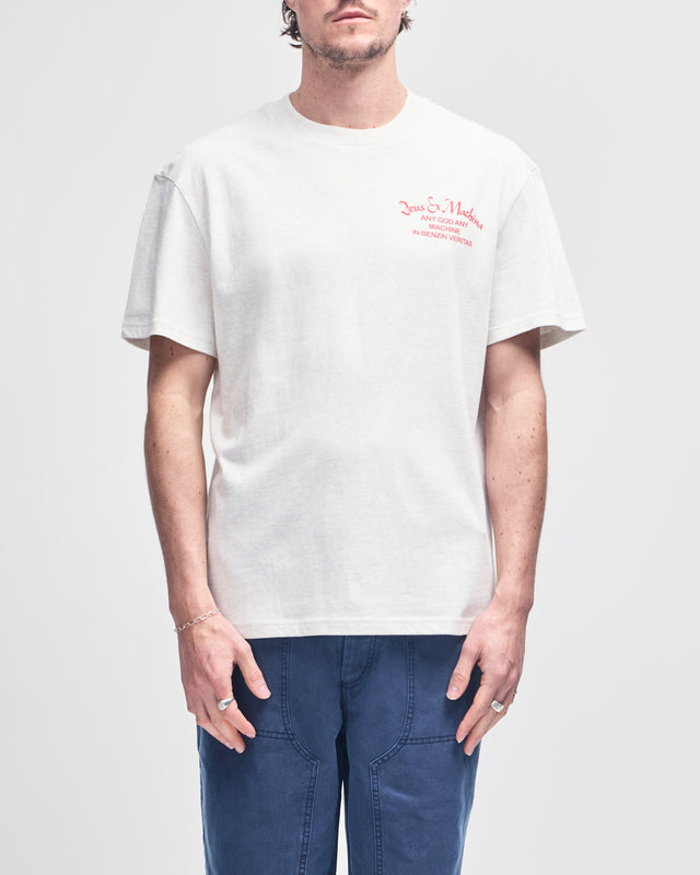 Hot Lips Tee - Light Grey Marle