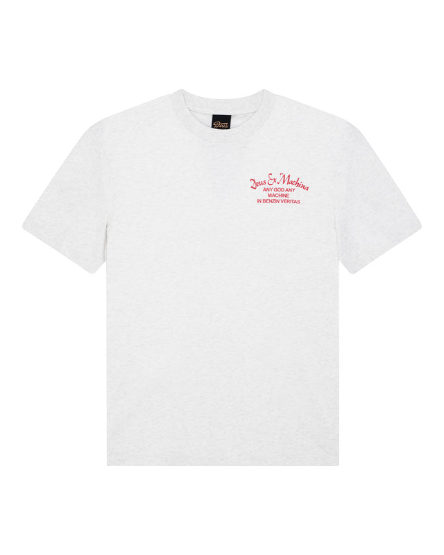 Hot Lips Tee - Light Grey Marle
