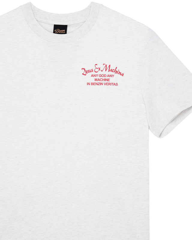 Hot Lips Tee - Light Grey Marle