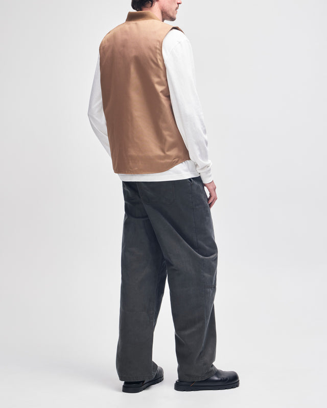 Irving Padded Vest - Camel Brown
