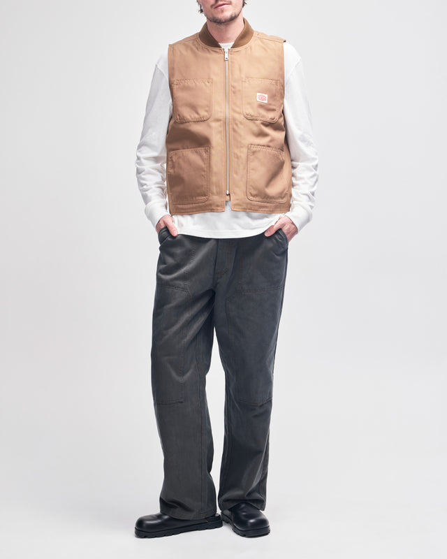 Irving Padded Vest - Camel Brown