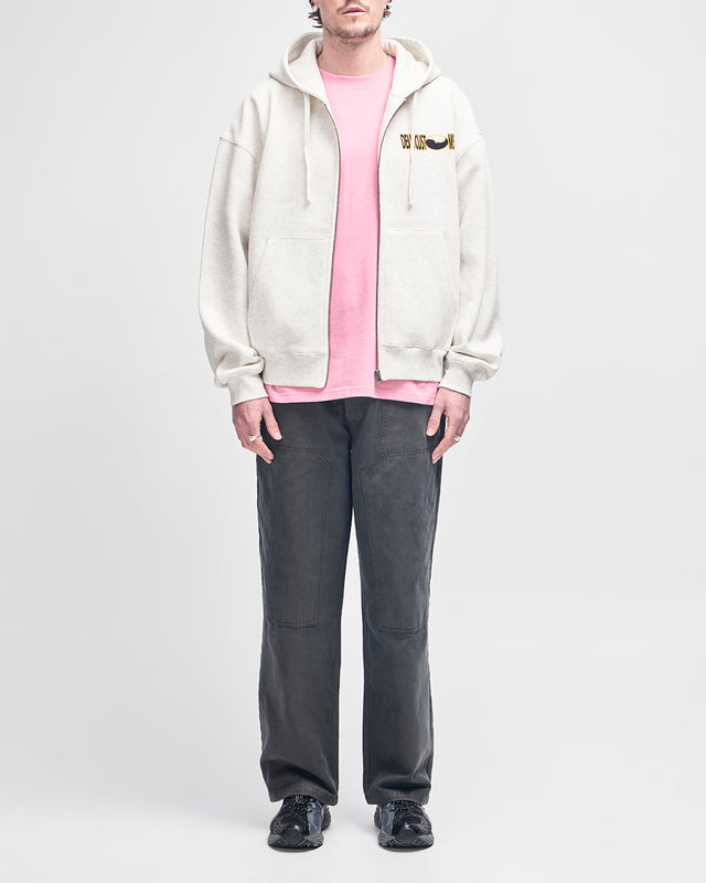 Time Constraint Zip Hoodie - Light Grey Marle