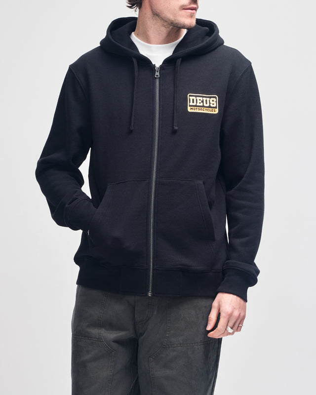 Stockton Zip Hoodie - Black
