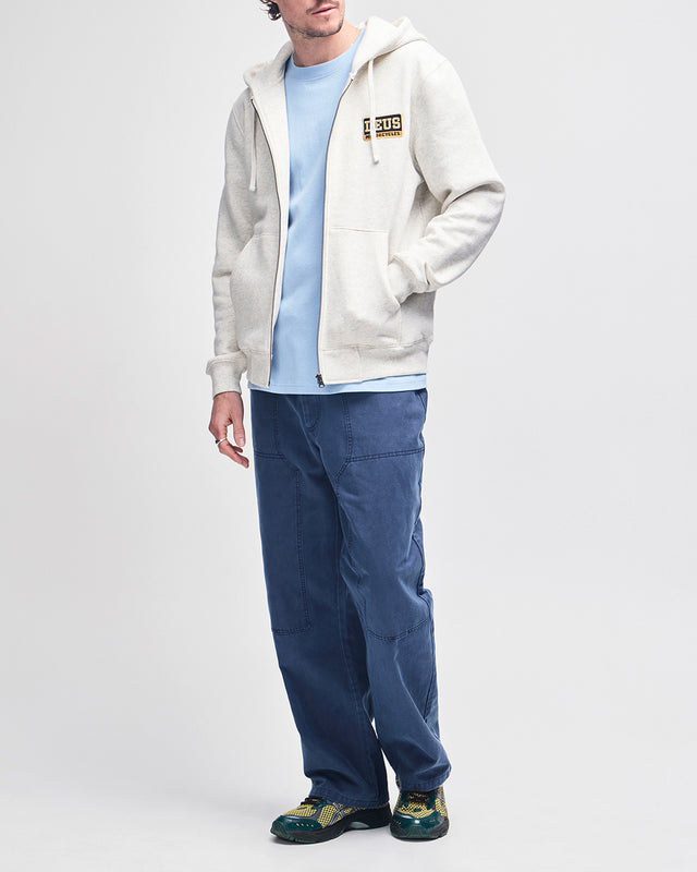 Stockton Zip Hoodie - Lt Grey Marle
