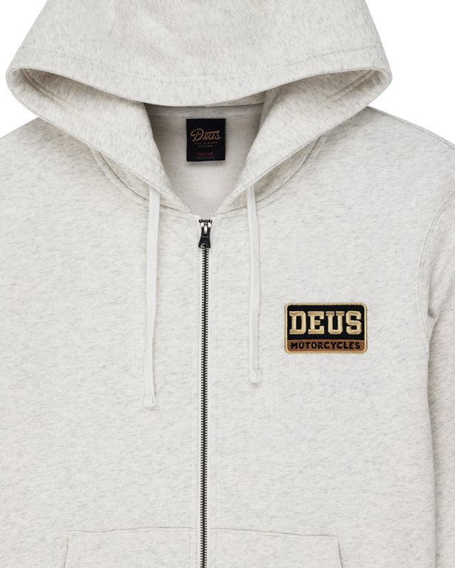Stockton Zip Hoodie - Lt Grey Marle