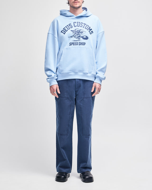 Oil & Rubble Hoodie - Cerulean Blue