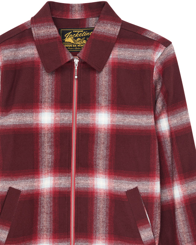 Frances Checkered Jacket - Ruby Red Check