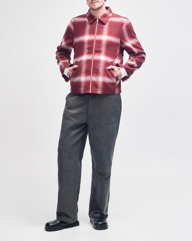 Frances Checkered Jacket - Ruby Red Check