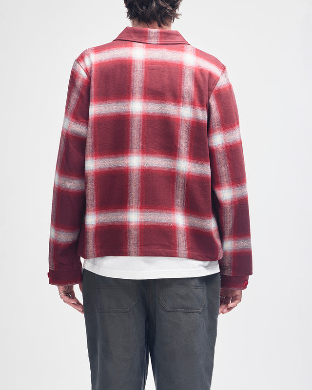 Frances Checkered Jacket - Ruby Red Check