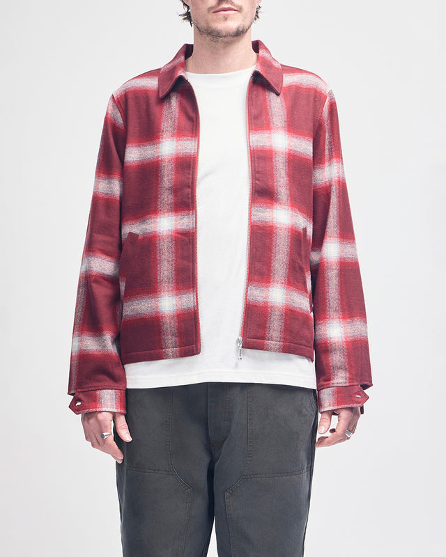 Frances Checkered Jacket - Ruby Red Check