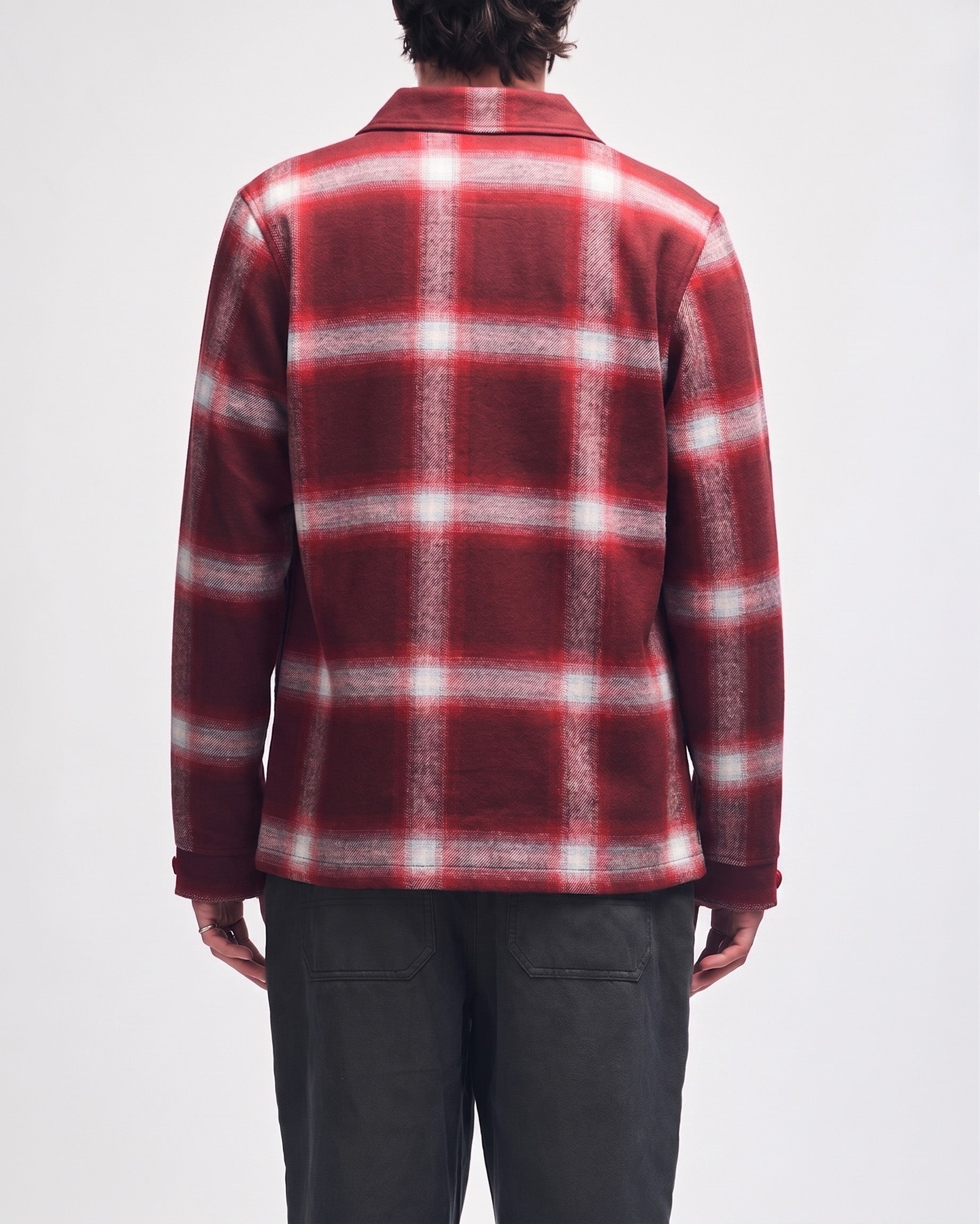 Jackets | Deus Ex Machina | Frances Checkered Jacket - Ruby Red