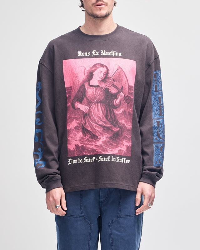 Swell Maps Os Ls Tee - Anthracite Grey