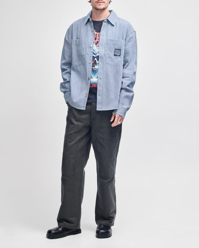 Hypernight Ls Shirt - Indigo Stripe