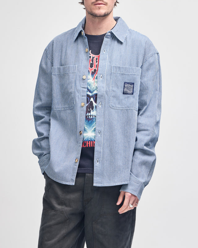 Hypernight Ls Shirt - Indigo Stripe